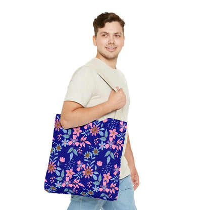 Tote Bag - Floral - Navy