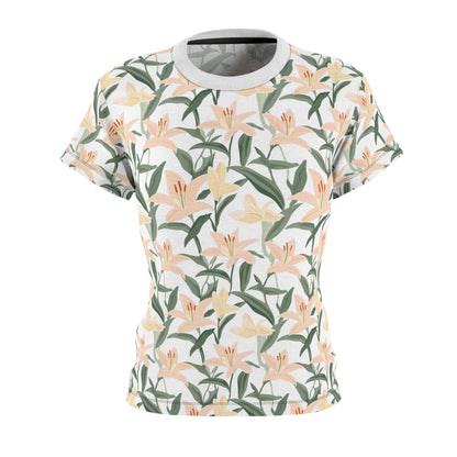 Women's Cut & Sew Tee - Flower Floret Print - White