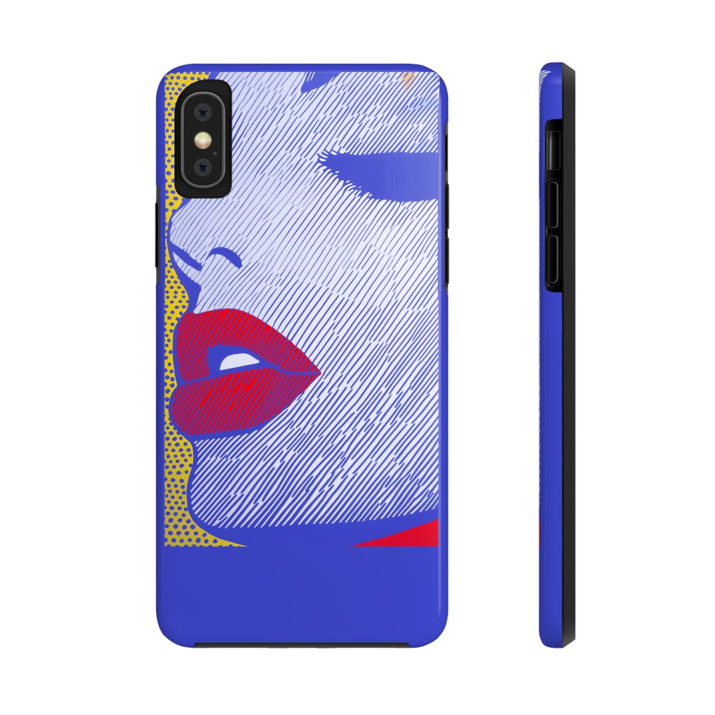 Tough Phone Cases Pop Art Modern Edge 01 Blue