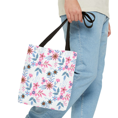 Tote Bag - Floral - White