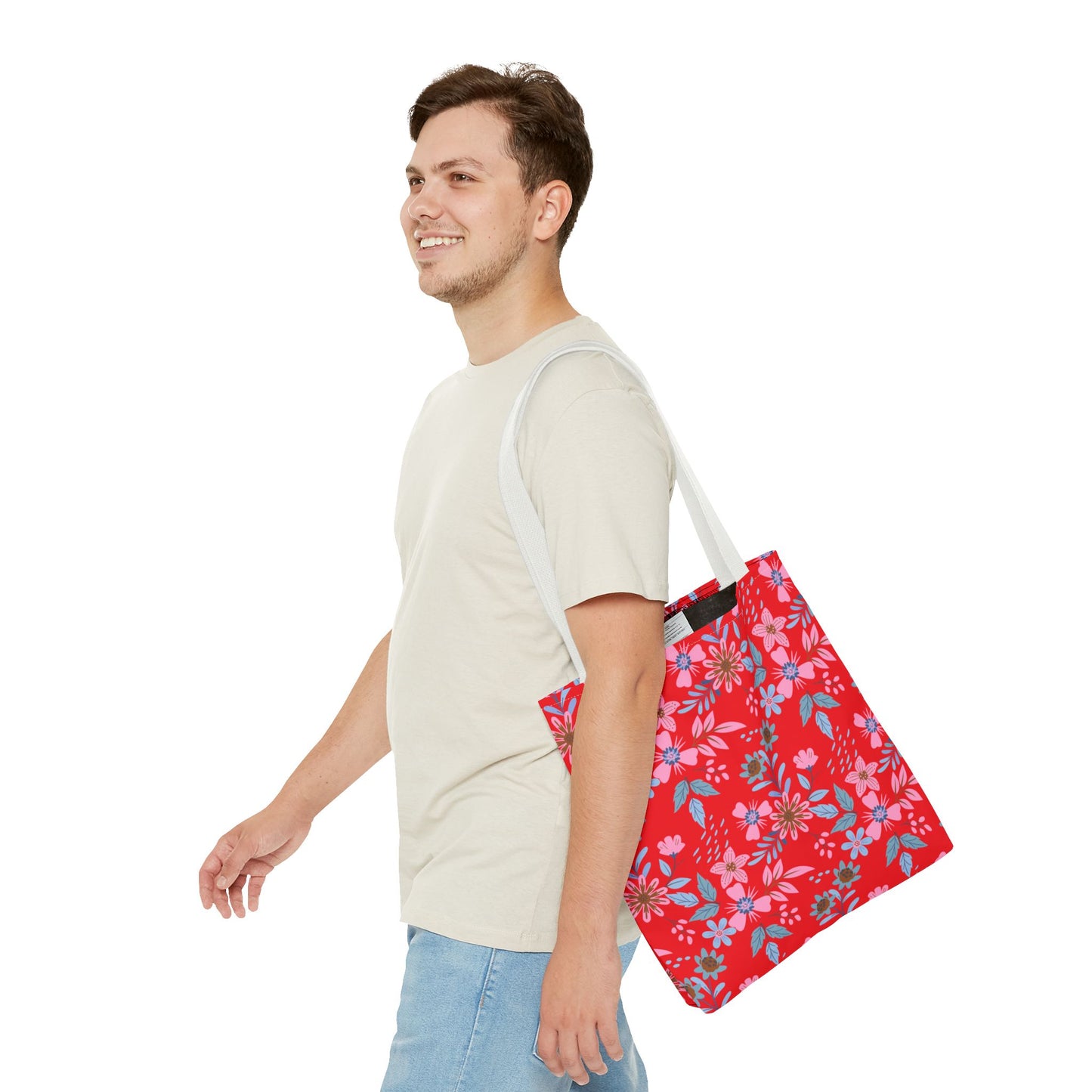 Tote Bag - Floral - Red