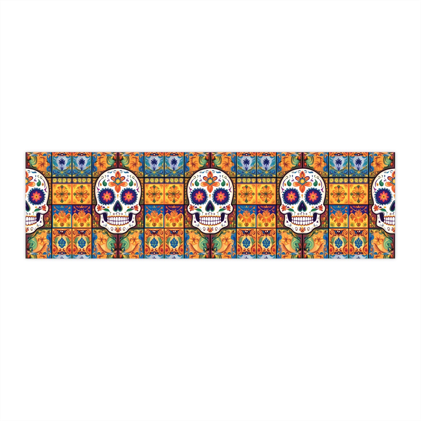 Sugar Skull Bumper Stickers 022 Day of the Dead Dia de Los Muertos, Halloween Decor - Car Decals, Laptop Stickers