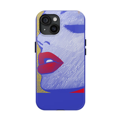 Tough Phone Cases Pop Art Modern Edge 01 Blue