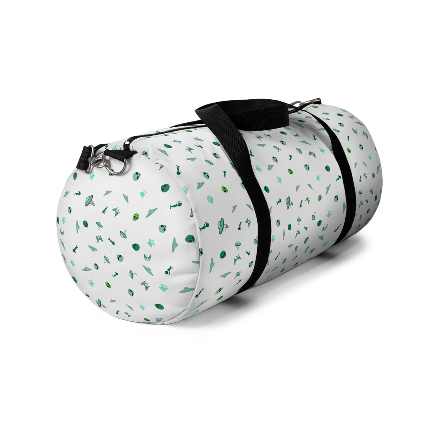 White-UFO Aliens - Duffel Bag