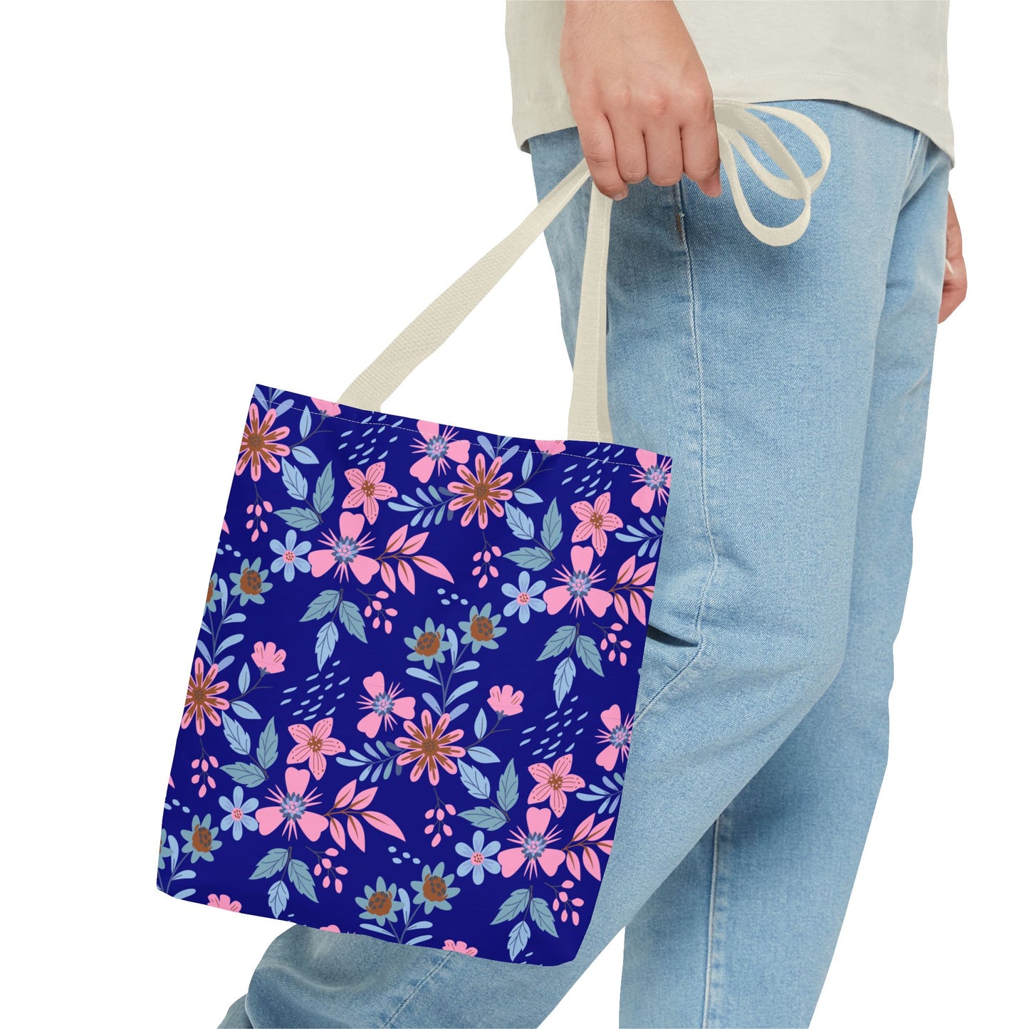 Tote Bag - Floral - Navy