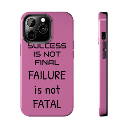 Tough Phone Cases,  Just Saying Pink 01 Custom Design Fun Unique Cover, a Gift for Tech Lover