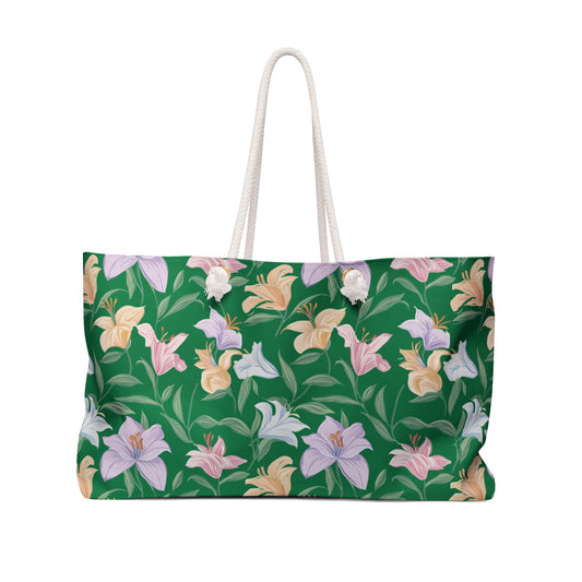 Weekender Bag - Flower  Bouquets - Green