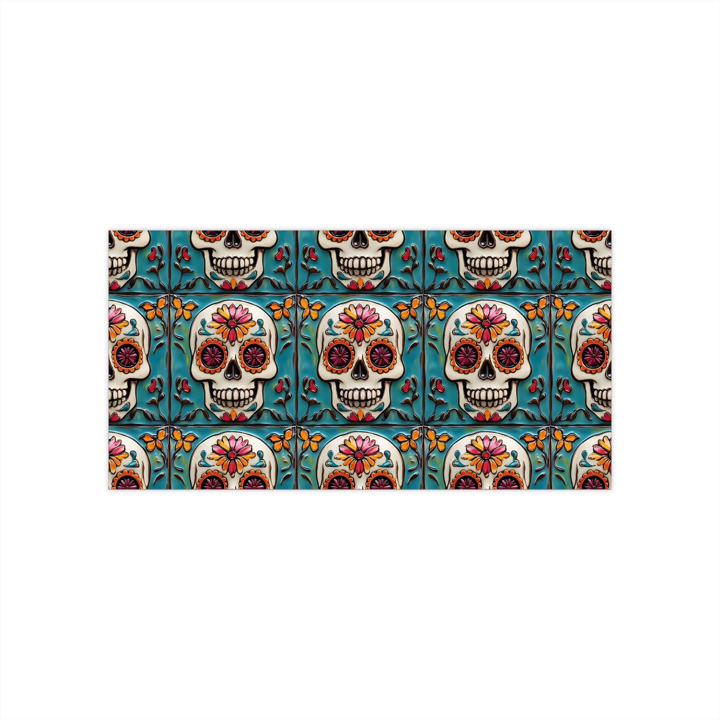 Sugar Skull Bumper Stickers 010, Day of the Dead Dia de Los Muertos, Halloween Decor - Car Decals, Laptop Stickers