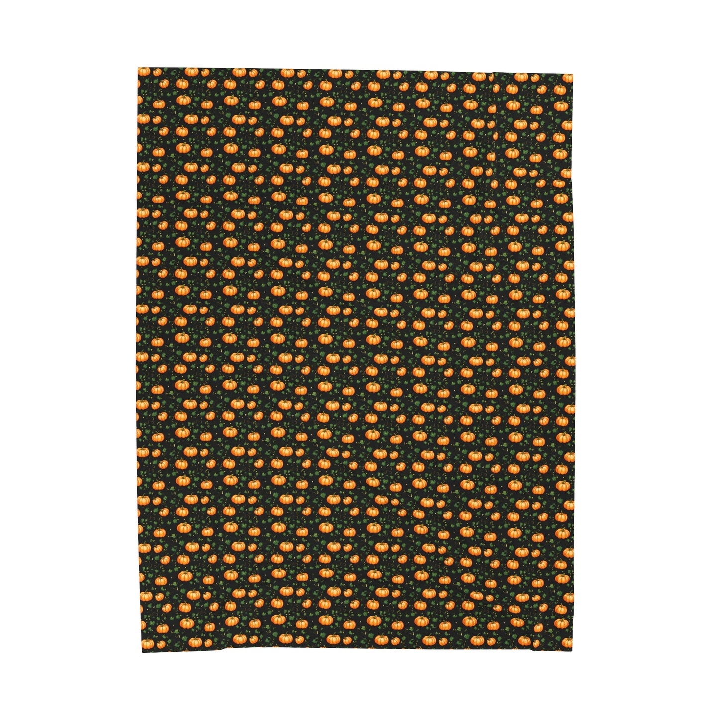 Velveteen Plush Blanket Fall Pumpkin with Vines