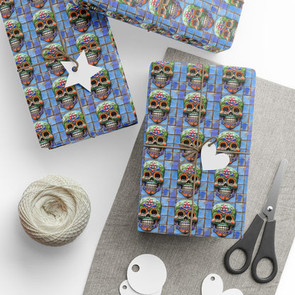 Wrapping Papers Day of the Dead Dia de Los Muertos - Sugar Skull Festive, Celebration Gift, 011