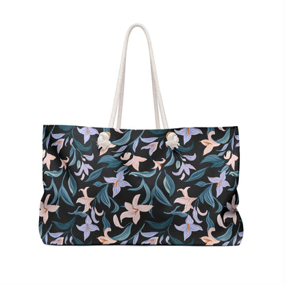 Weekender Bag - Flower Bloom - Black