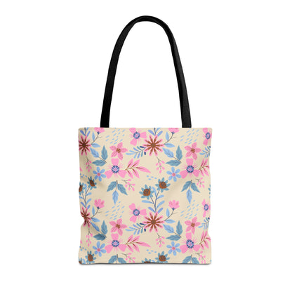 Tote Bag - Floral - Beige