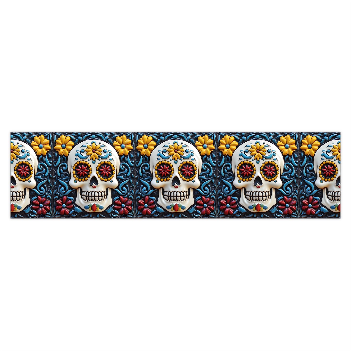 Sugar Skull Bumper Stickers 009, Day of the Dead Dia de Los Muertos, Halloween Decor - Car Decals, Laptop Stickers