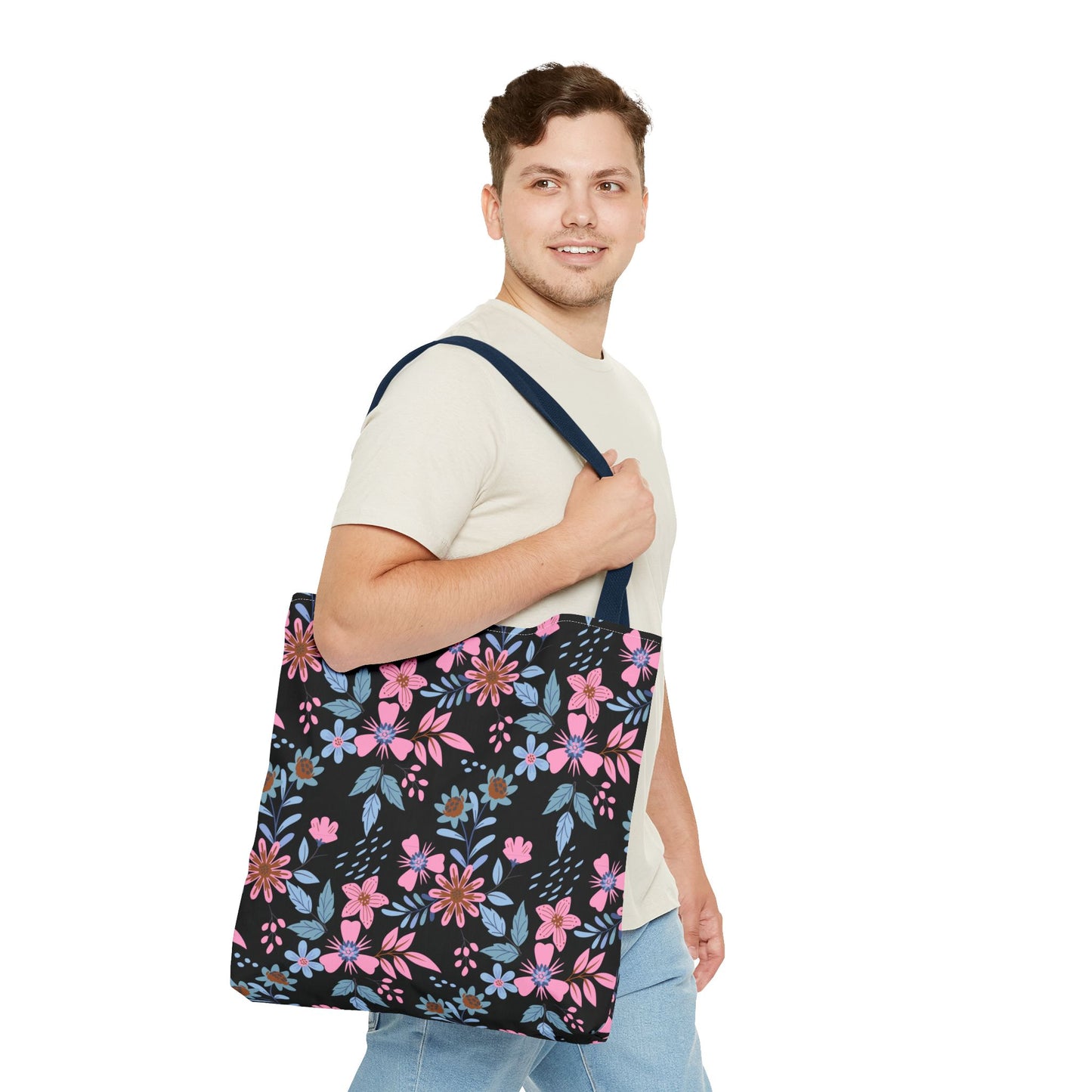 Tote Bag - Floral - Black