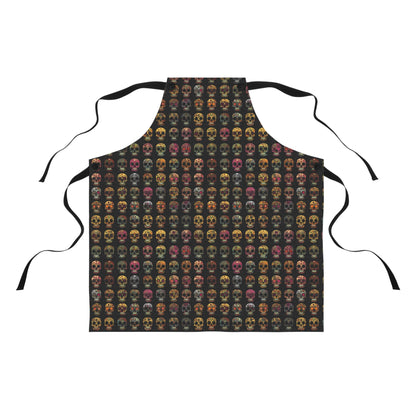 Sugar Skull Apron 05 - Day of the Dead Dia de Los Muertos Kitchen Cooking Chef Gift, Halloween Costume, Mexican Fiesta, Skull Lover, Gothic