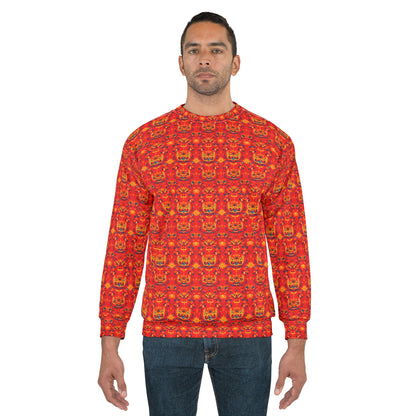 Unisex Sweatshirt Day of the Dead Dia de Los Muertos Sugar Skull Red