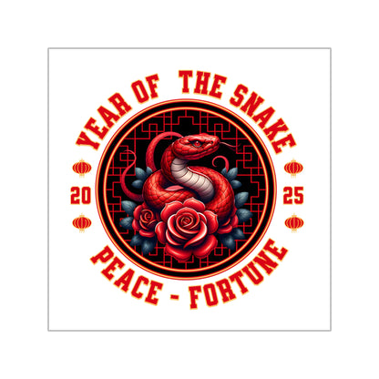 Year of the Snake 2025 Vinyl Sticker White Background