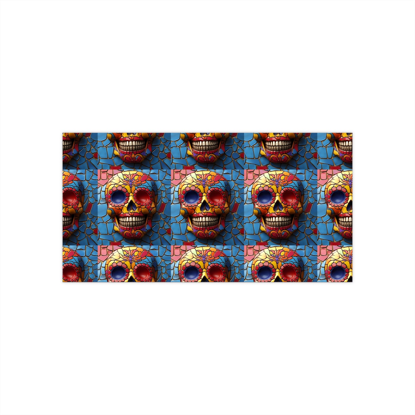 Sugar Skull Bumper Stickers 021 Day of the Dead Dia de Los Muertos, Halloween Decor - Car Decals, Laptop Stickers