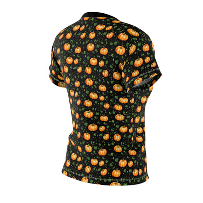 Women's Cut & Sew Tee Fall Pumpkin with Vines