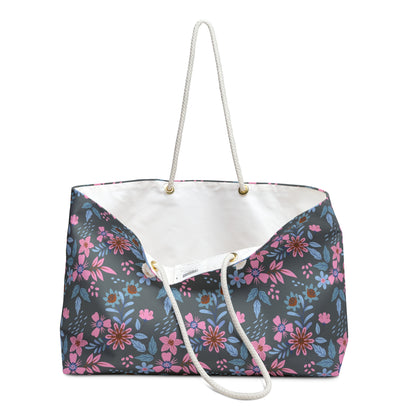 Weekender Bag - Floral - Grey