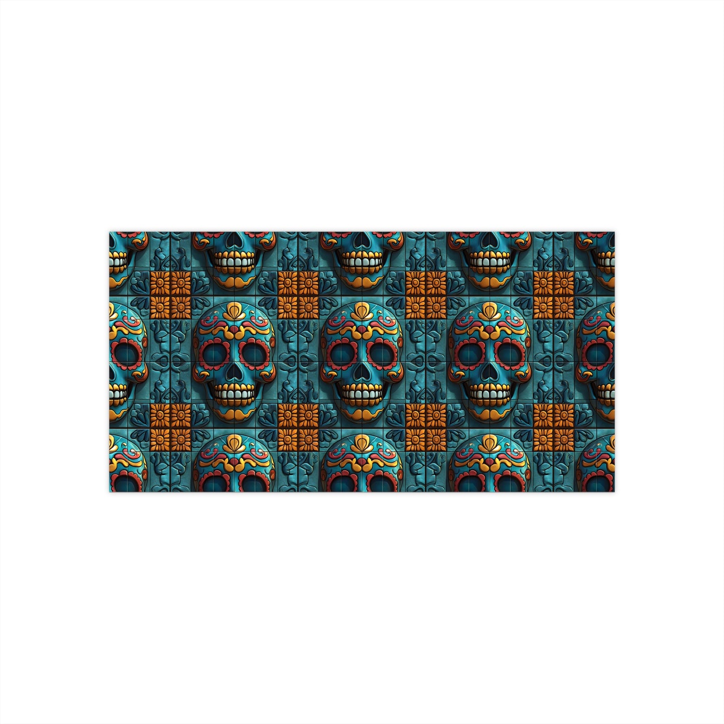 Sugar Skull Bumper Stickers 017 Day of the Dead Dia de Los Muertos, Halloween Decor - Car Decals, Laptop Stickers