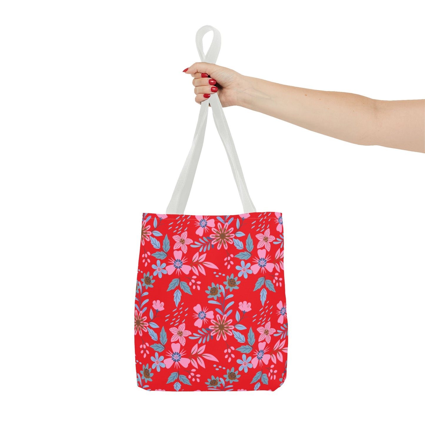 Tote Bag - Floral - Red