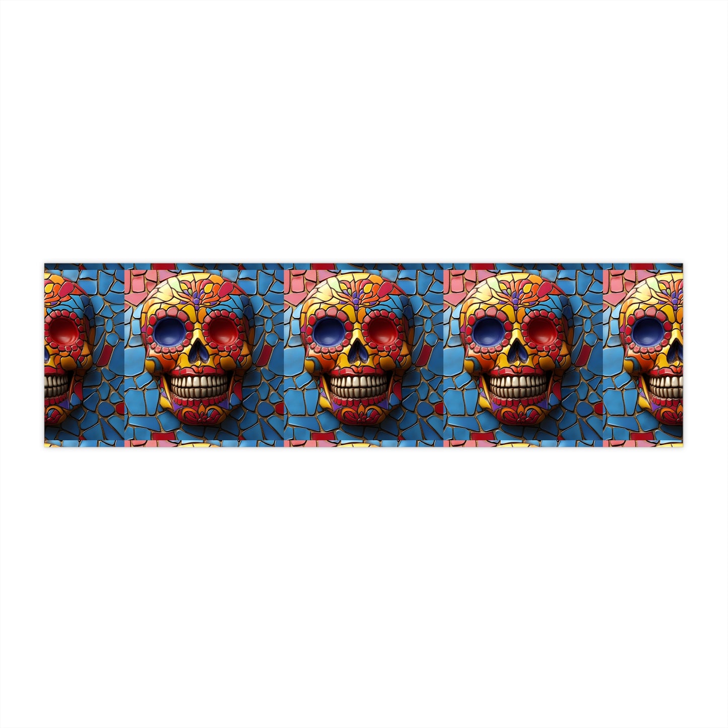 Sugar Skull Bumper Stickers 021 Day of the Dead Dia de Los Muertos, Halloween Decor - Car Decals, Laptop Stickers