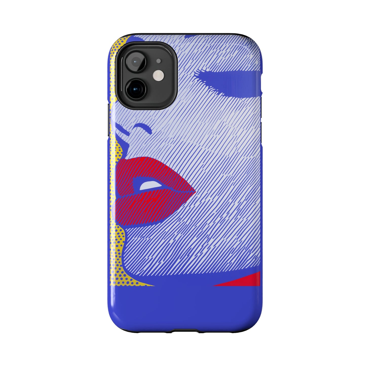 Tough Phone Cases Pop Art Modern Edge 01 Blue