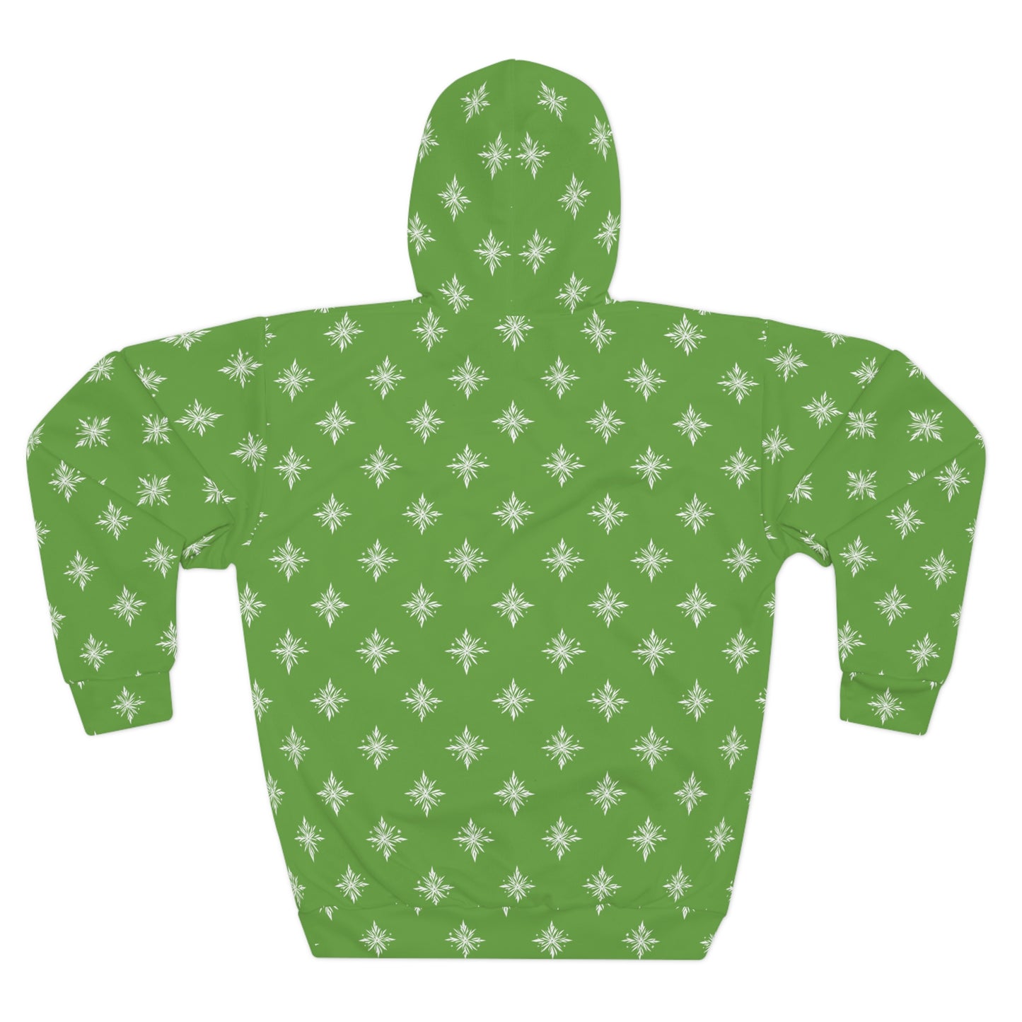 Unisex Pullover Hoodie Geometric Snowflake 002 Green