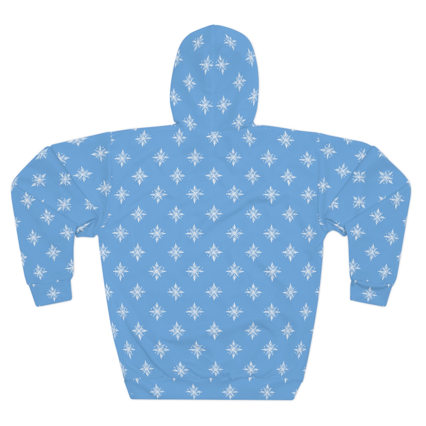 Unisex Pullover Hoodie Geometric Snowflake 002 Light Blue