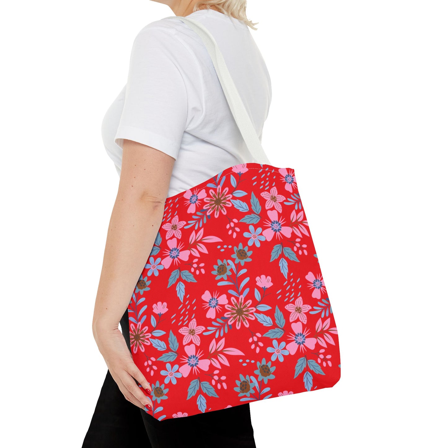 Tote Bag - Floral - Red