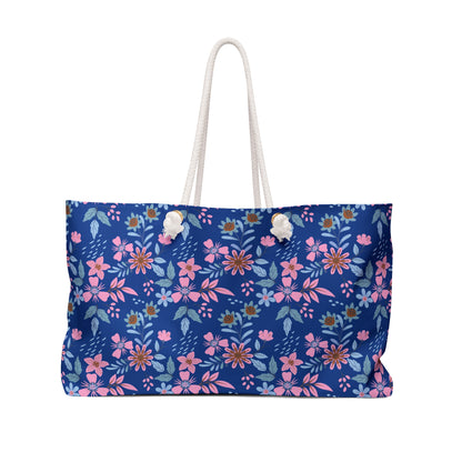 Weekender Bag - Floral - Blue