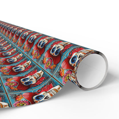 Wrapping Papers Day of the Dead Dia de Los Muertos - Sugar Skull Festive, Celebration Gift, 007