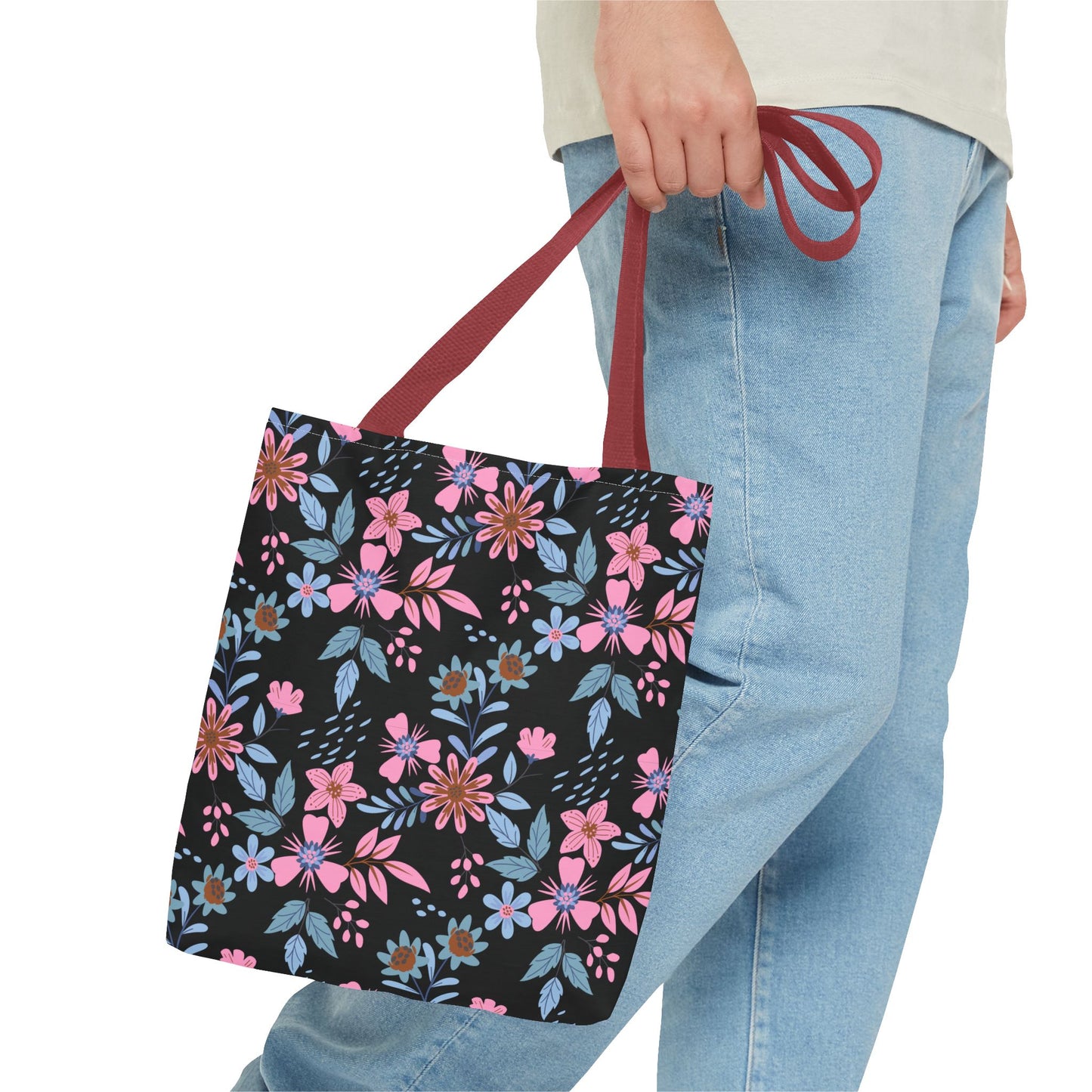 Tote Bag - Floral - Black