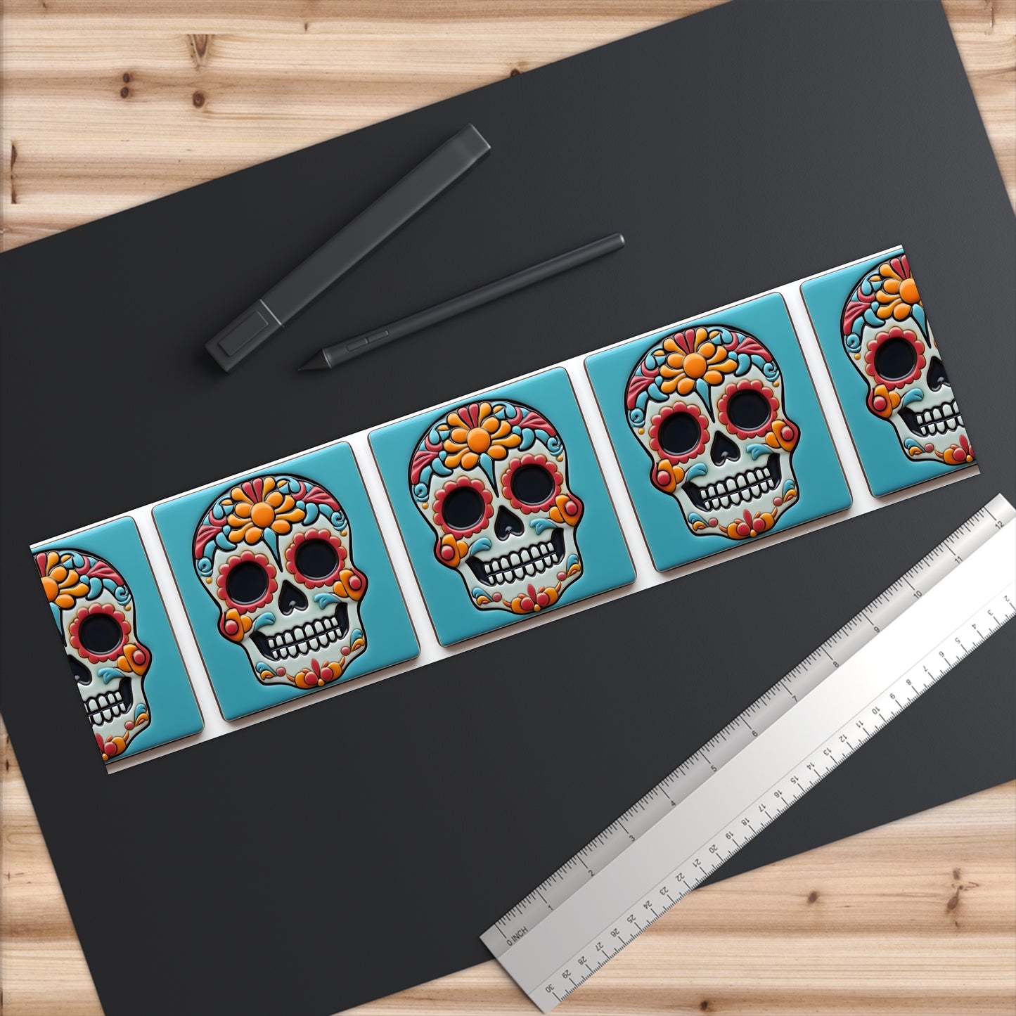 Sugar Skull Bumper Stickers 006, Day of the Dead Dia de Los Muertos, Halloween Decor - Car Decals, Laptop Stickers