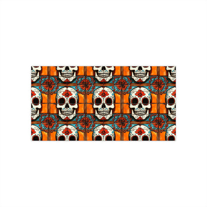 Sugar Skull Bumper Stickers 018 Day of the Dead Dia de Los Muertos, Halloween Decor - Car Decals, Laptop Stickers