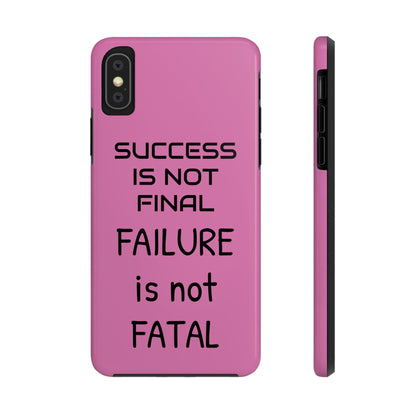 Tough Phone Cases,  Just Saying Pink 01 Custom Design Fun Unique Cover, a Gift for Tech Lover