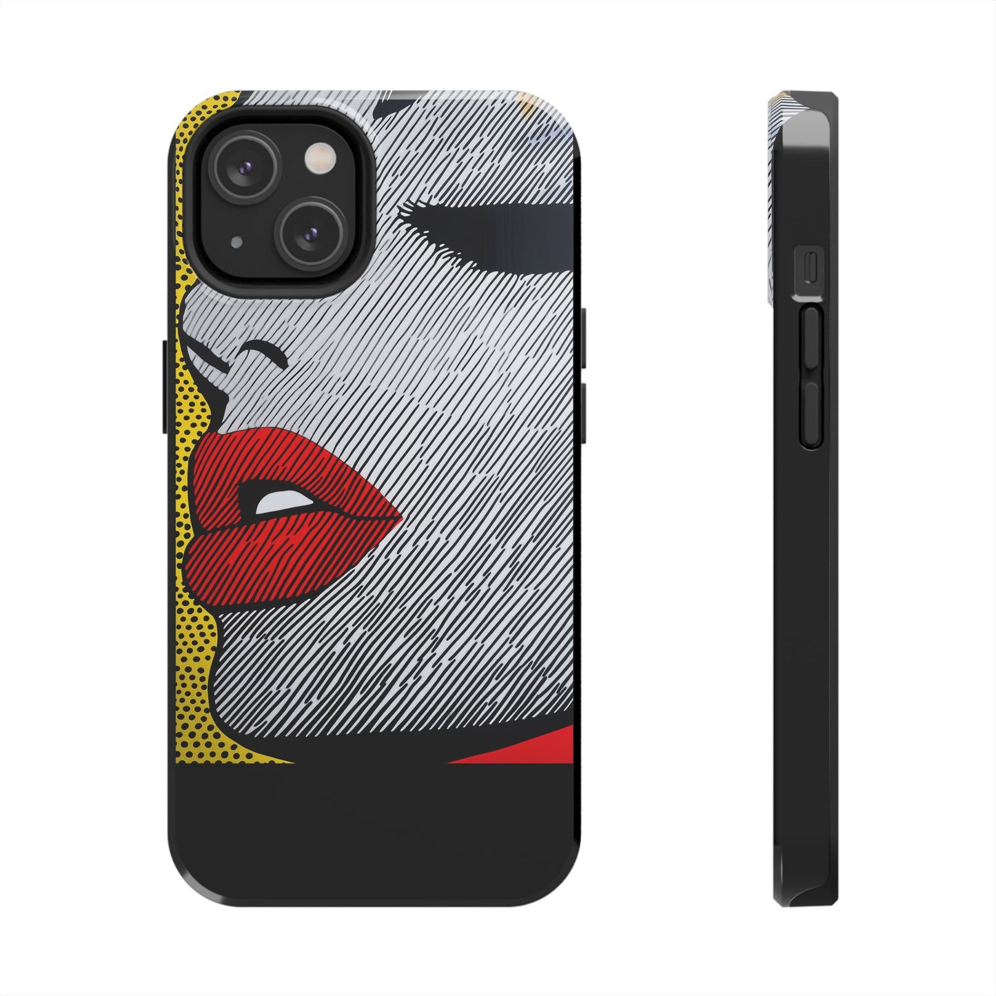 Tough Phone Cases Pop Art Modern Edge 01 Black