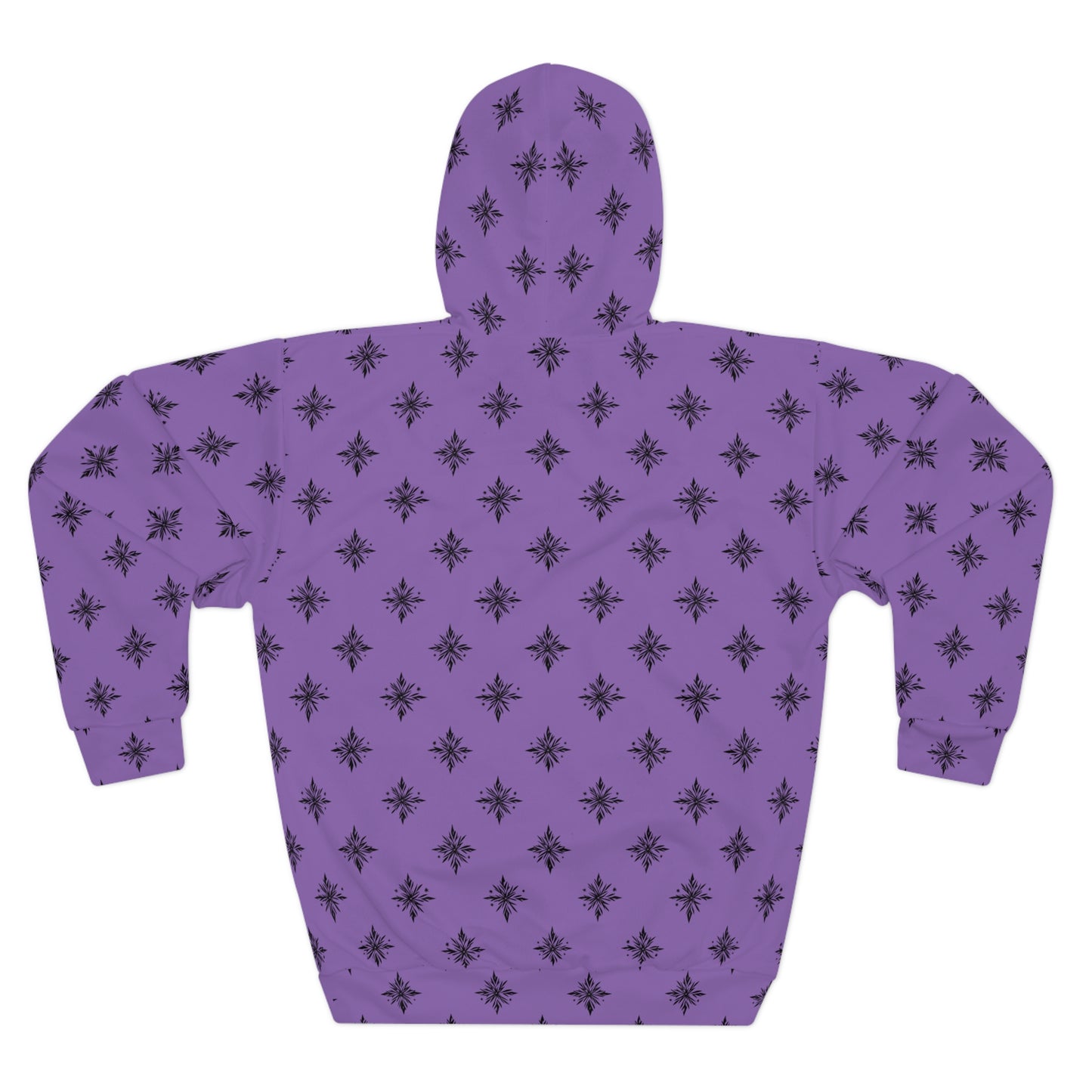 Unisex Pullover Hoodie Geometric Snowflake 001 Light Purple