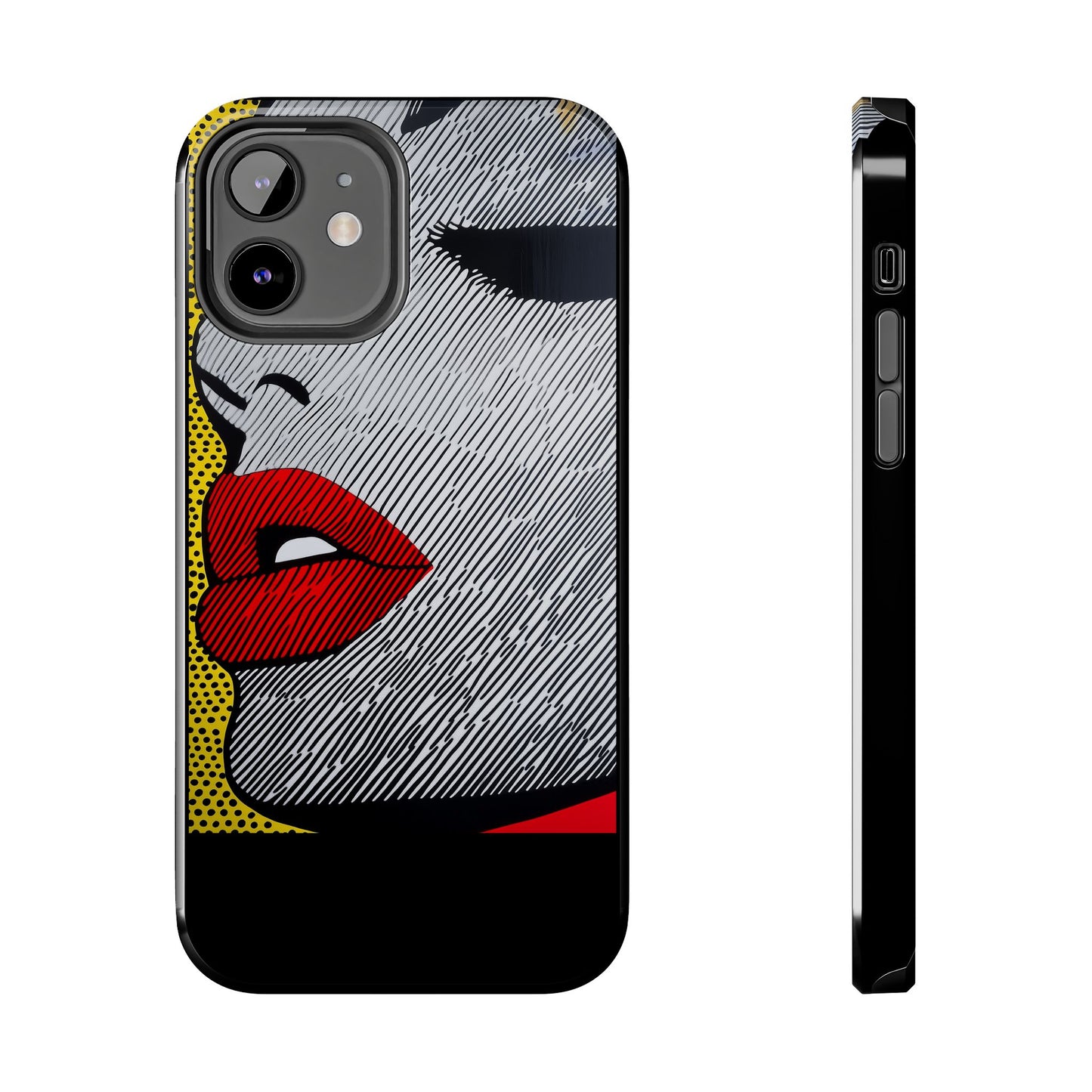 Tough Phone Cases Pop Art Modern Edge 01 Black