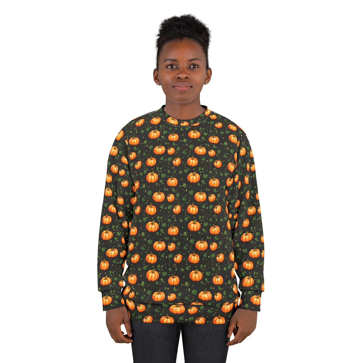 Unisex Sweatshirt Fall Pumpkin with Vines