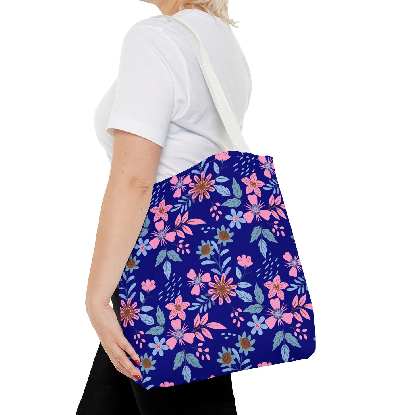 Tote Bag - Floral - Navy