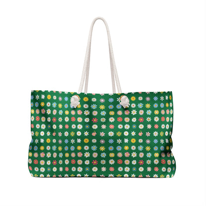 Weekender Bag - Daisys - Green