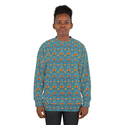 Unisex Sweatshirt Day of the Dead Dia de Los Muertos Sugar Skull Turquoise