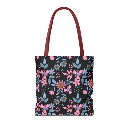 Tote Bag - Floral - Black