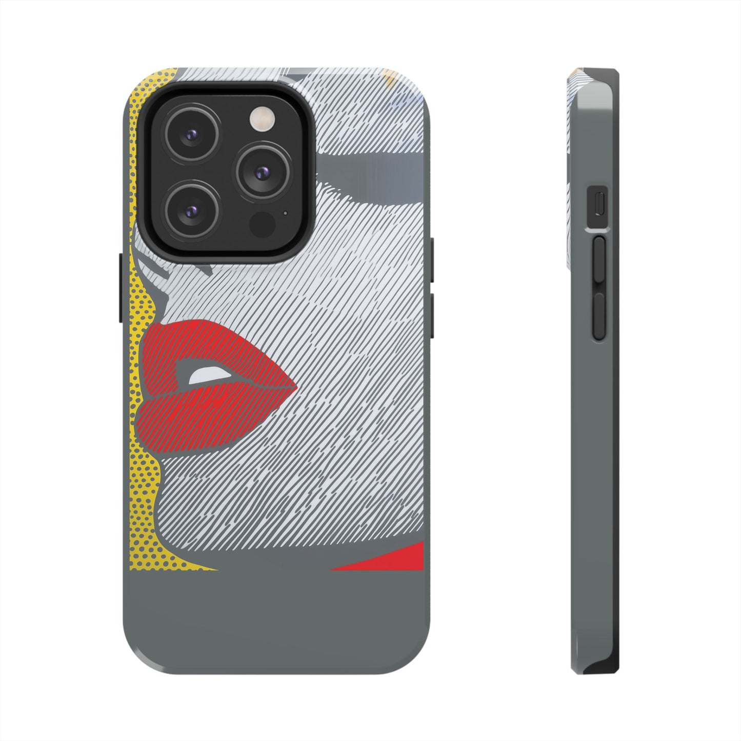 Tough Phone Cases Pop Art Modern Edge 01 Gray