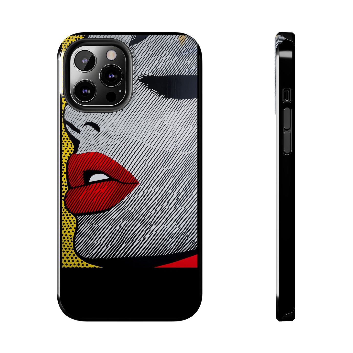 Tough Phone Cases Pop Art Modern Edge 01 Black