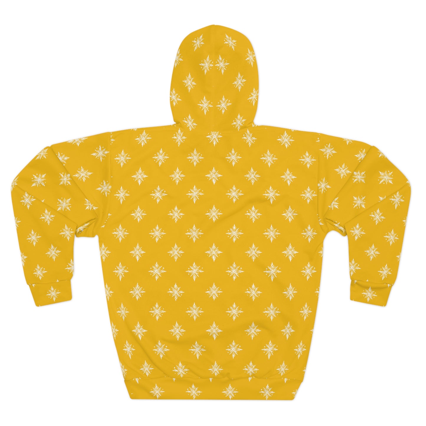 Unisex Pullover Hoodie Geometric Snowflake 002 Yellow