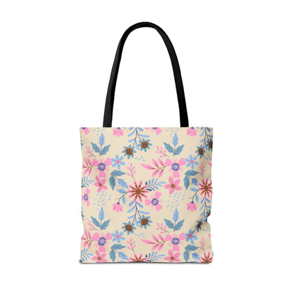 Tote Bag - Floral - Beige