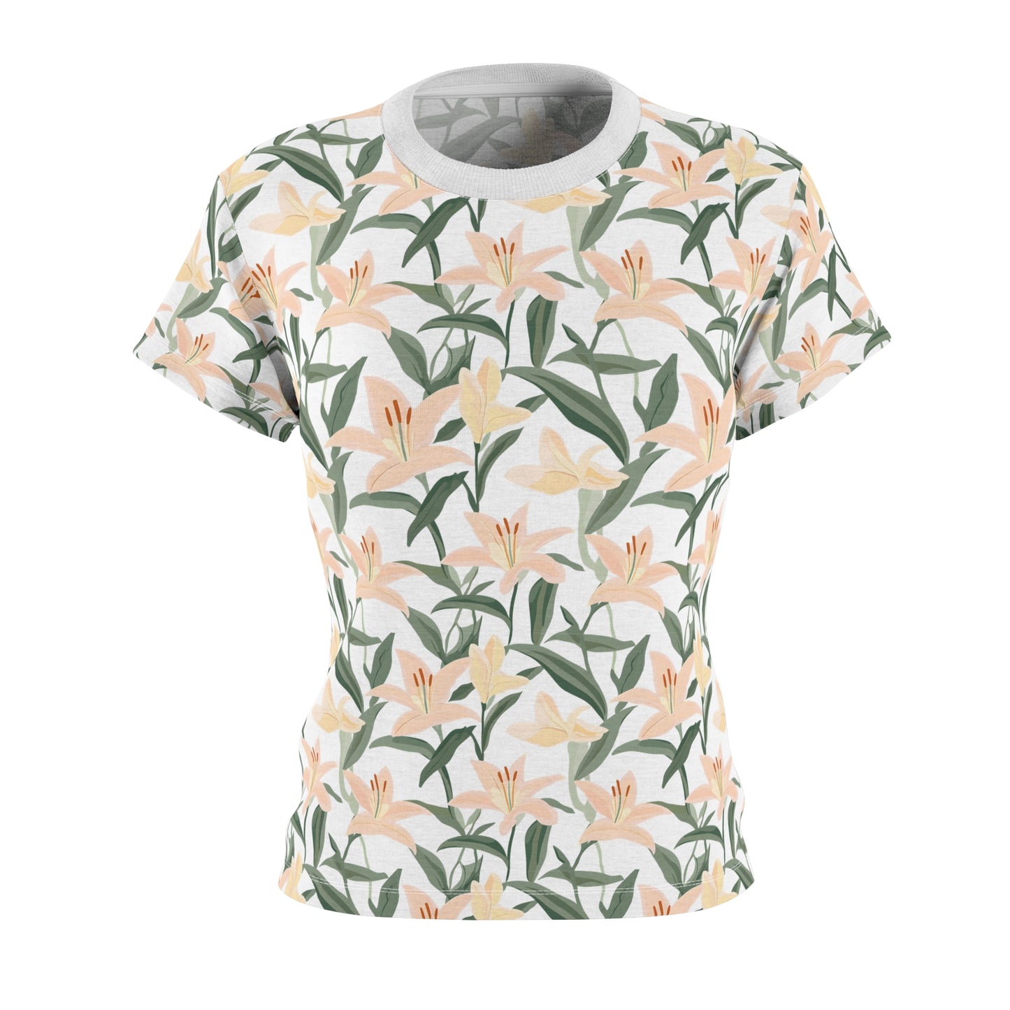 Women's Cut & Sew Tee - Flower Floret Print - White